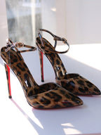 Leopard Print Buckle Sandals