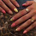 Blue Press Nails Polka Dot