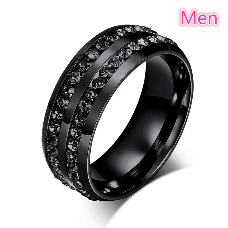 Romantic couple ring set