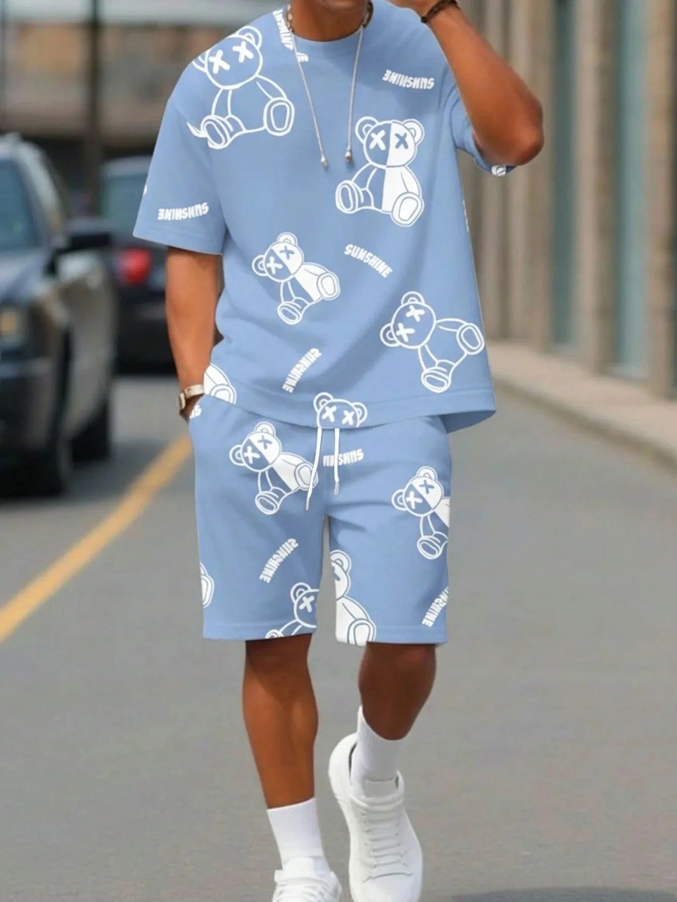 Bear Print Lightweight Summer Set