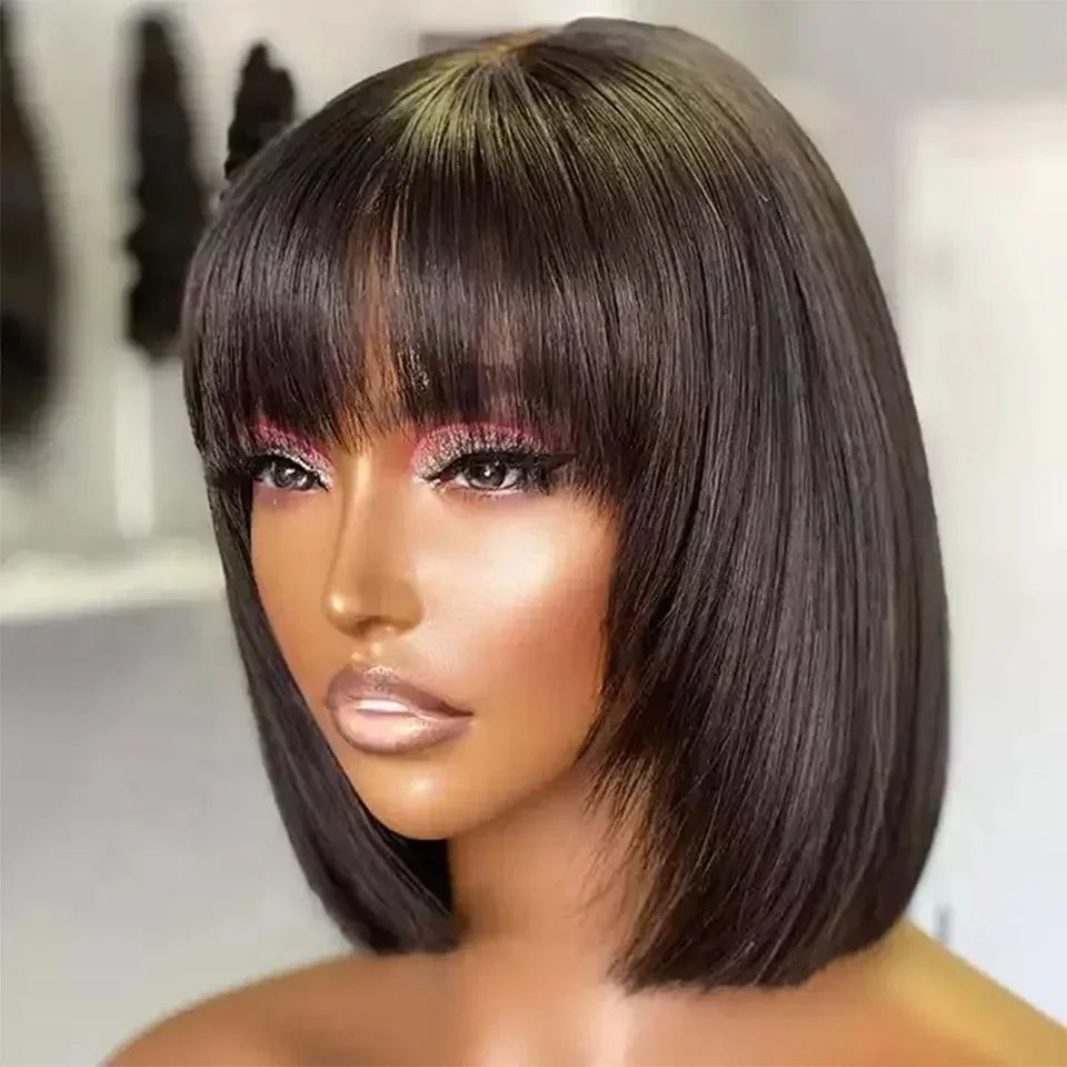 Double Drawn Human Hair Wig