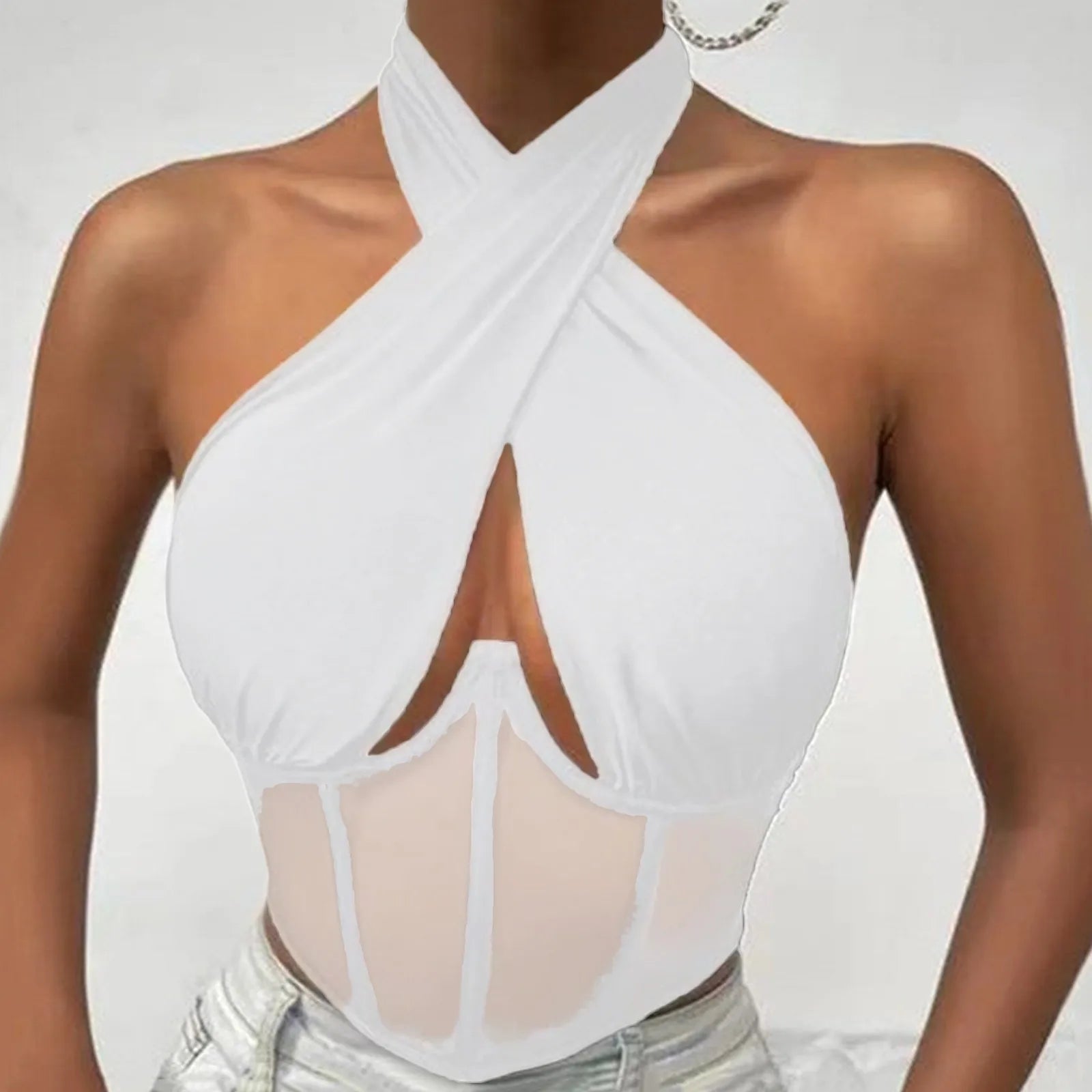 Cross Halter Tank Top