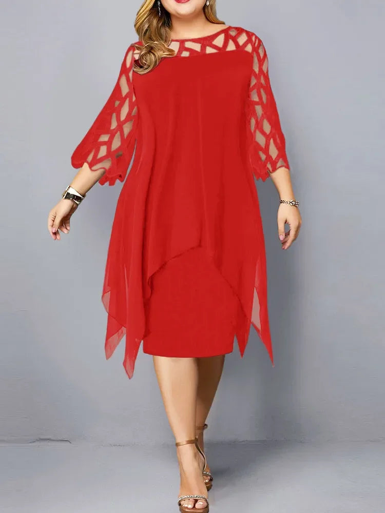 Plus Size Curvy Midi Dress