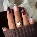 Blue Press Nails Polka Dot
