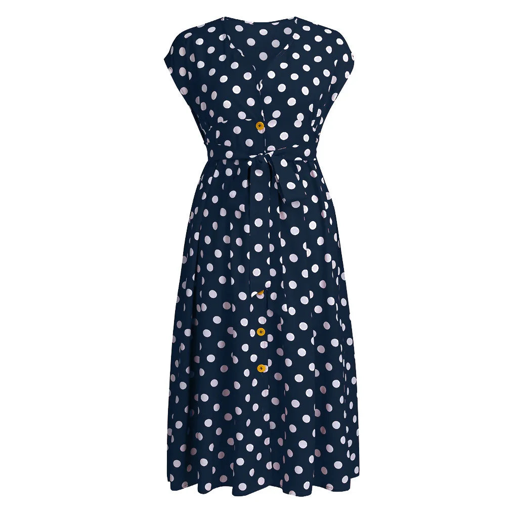 Plus Size Polka Dot Summer Dress