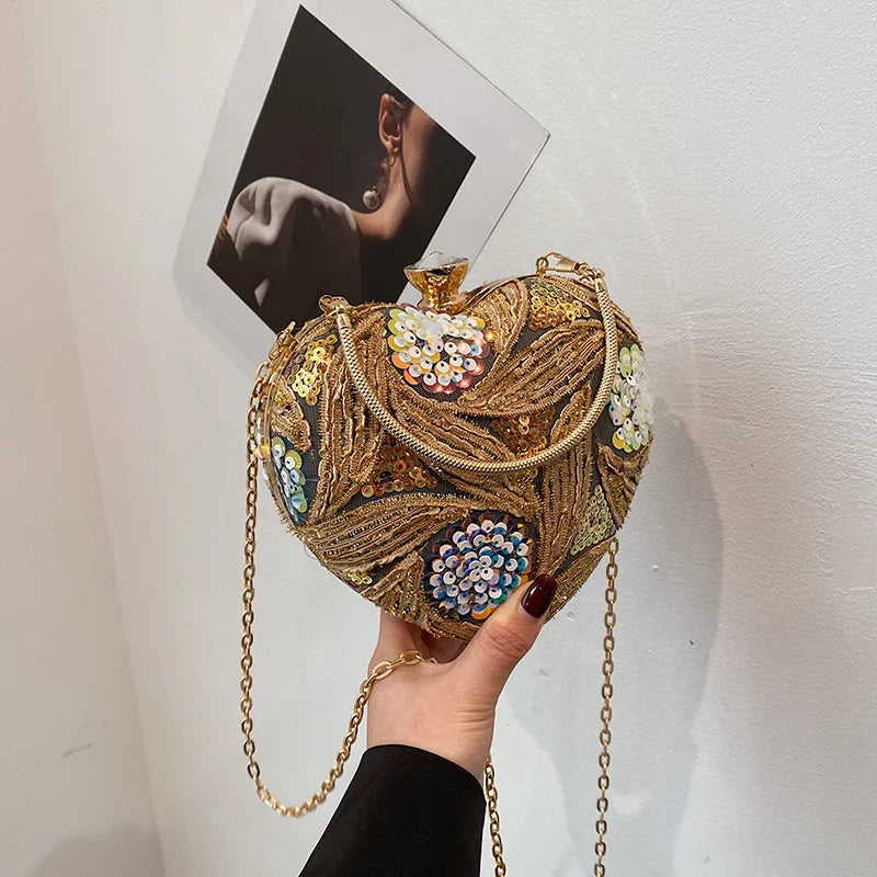 Heart Shape Party Clutch