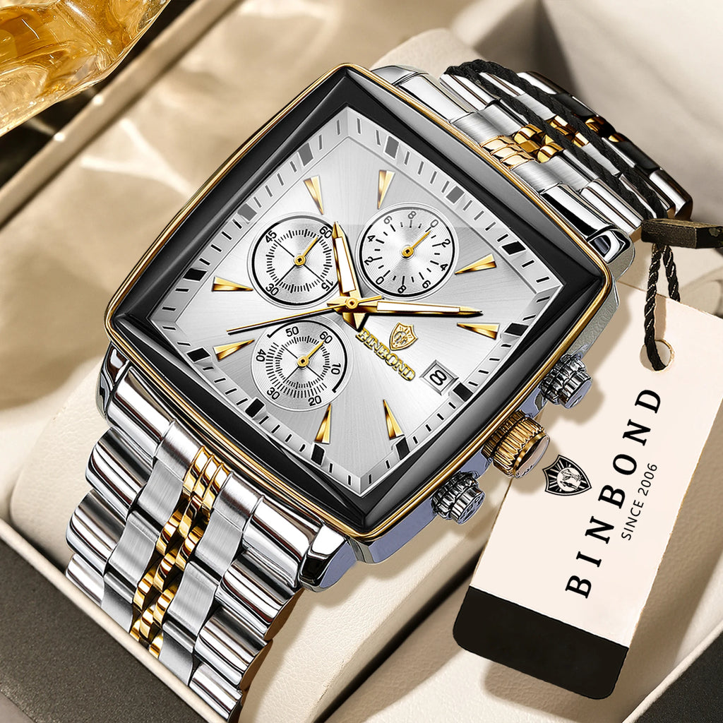 BINBOND Steel Chronograph Quartz Watch