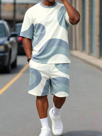 Athletic T-Shirt Drawstring Shorts Set