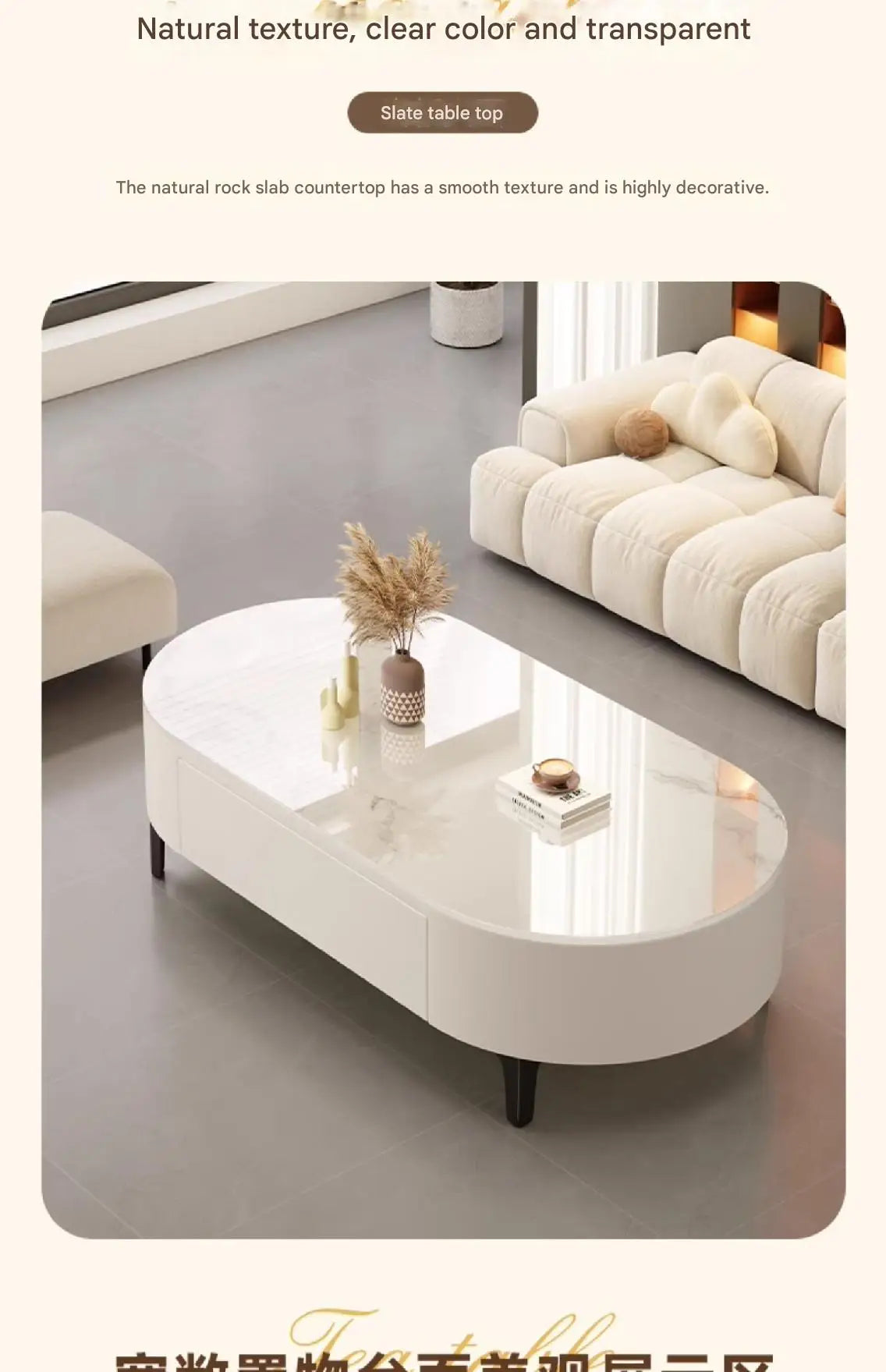 Modern Oval Coffee Table