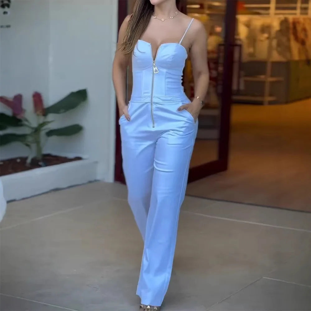 Professional High-Waist Office Lady Jumpsuit