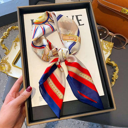 Luxury Silk Plaid Hijab Scarf