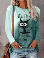 Broadcloth Graphic Print Crew Neck True-To-Size Fit T-Shirt