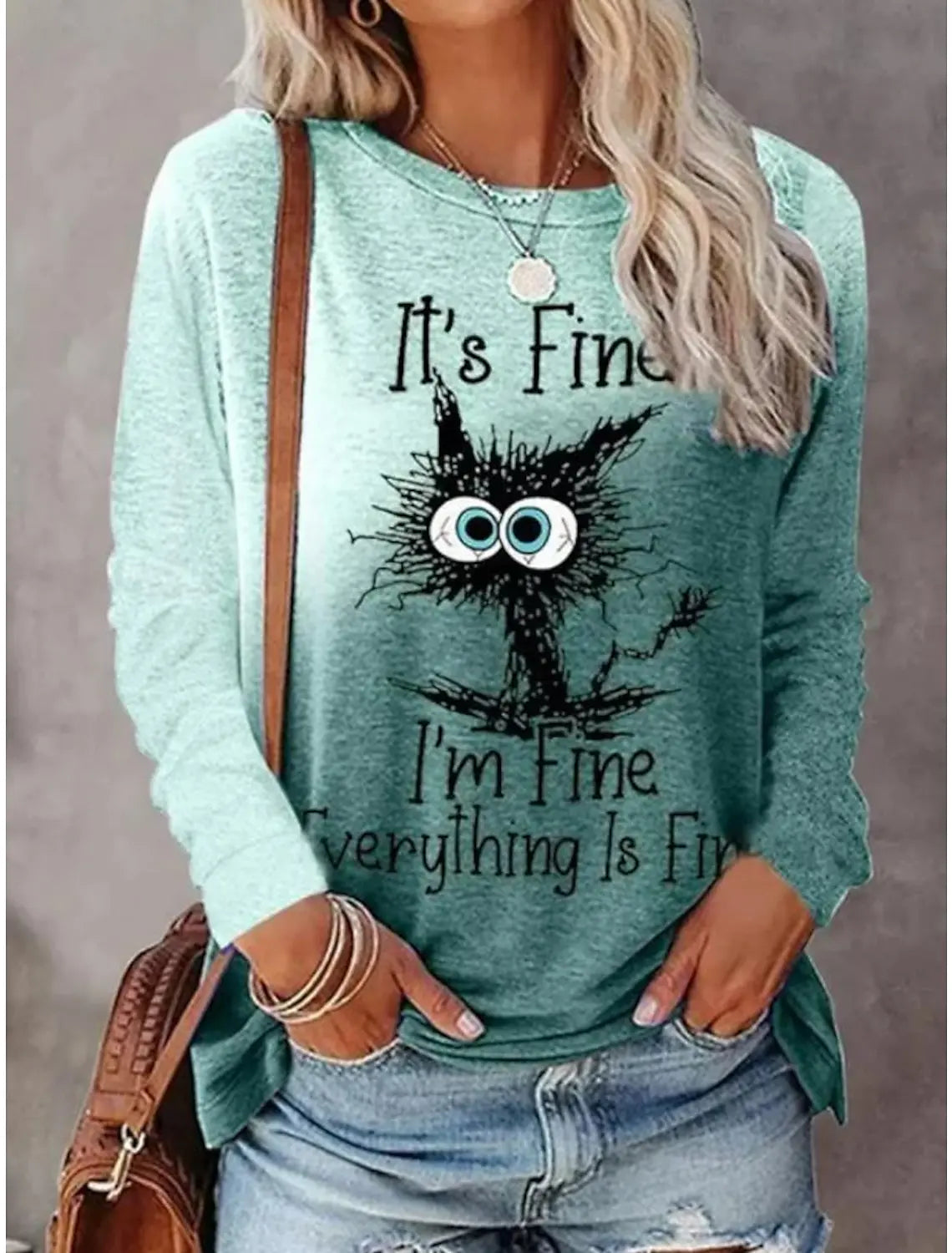 Broadcloth Graphic Print Crew Neck True-To-Size Fit T-Shirt