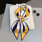 Horse Pattern Long Silk Scarf