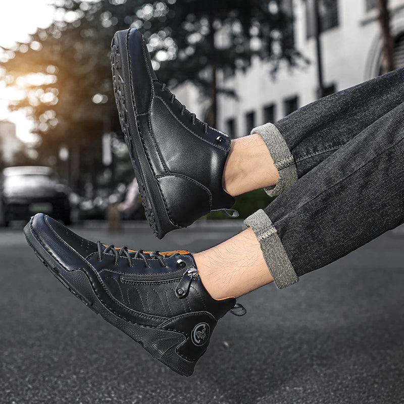 Handmade Leather Ankle Winter Boots