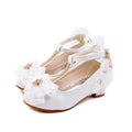 Girls White Princess Heels