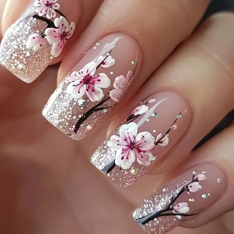 set Medium long fake nails