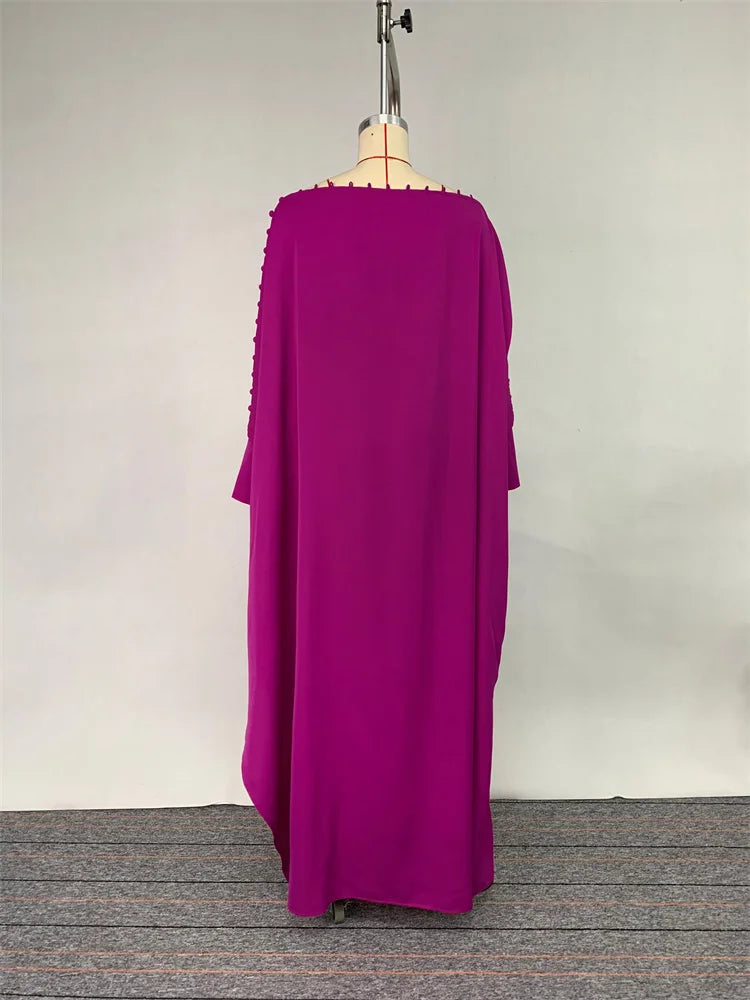 Vintage Solid Color Maxi Robe Dress