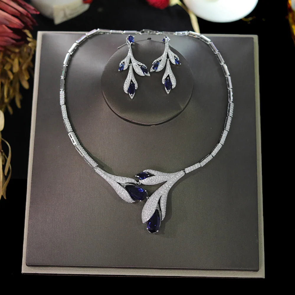 Tulip Crystal Bridal Jewelry Set