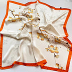 Horse Print Satin Square Scarf