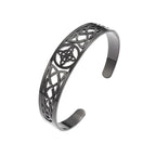 Retro Punk Koi Fish Engraved Bracelet