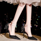 Sequin Bow Platform Pumps