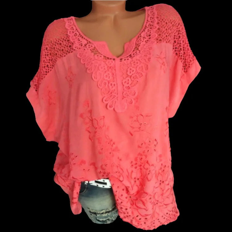Large Lace Summer Blouse