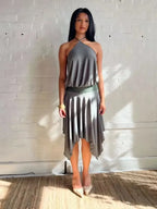 Halter Backless Mini Dress