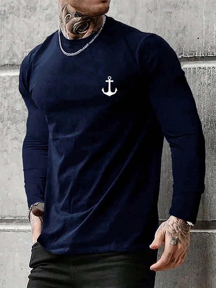 3D Print Casual Long Sleeve Tee