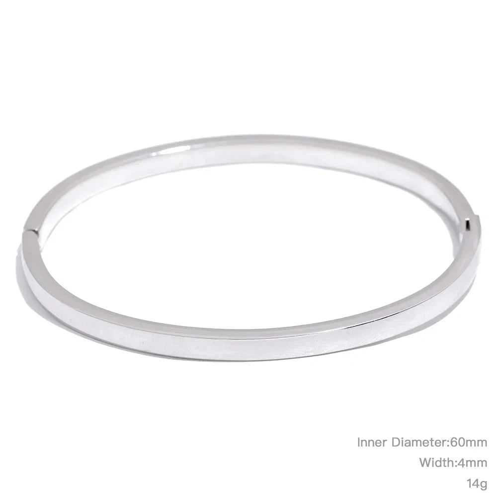 Geometric Gold Bangle Bracelet