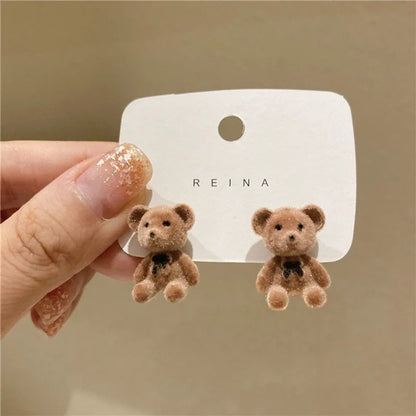 Plush Rabbit Stud Earrings