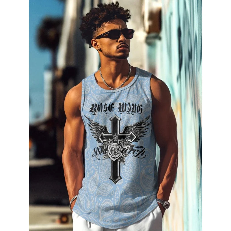 Monster Print Graphic Tank Top