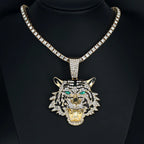 3D Tiger Pendant Necklace