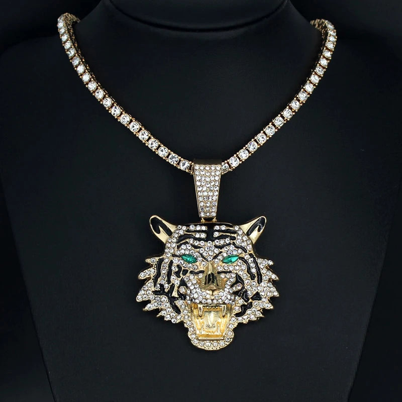 3D Tiger Pendant Necklace