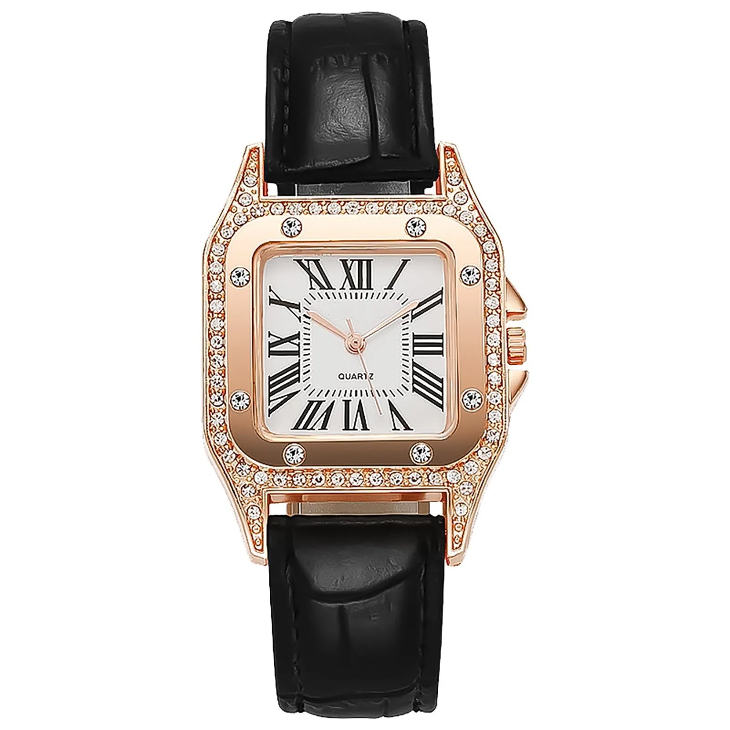 Elegant Women Leather Watch Set
