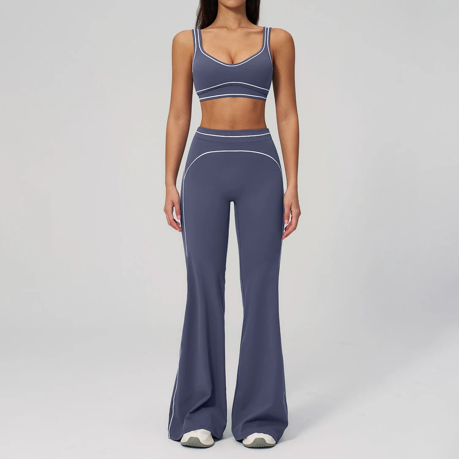Knit Construction Sleeveless True-To-Size Fit Two-Piece Yoga Set