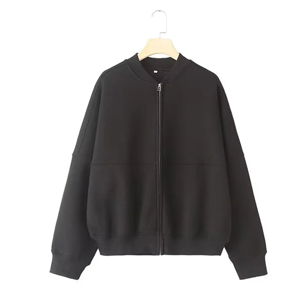 Retro 2-Piece Bomber & Wide-Leg Pants Set