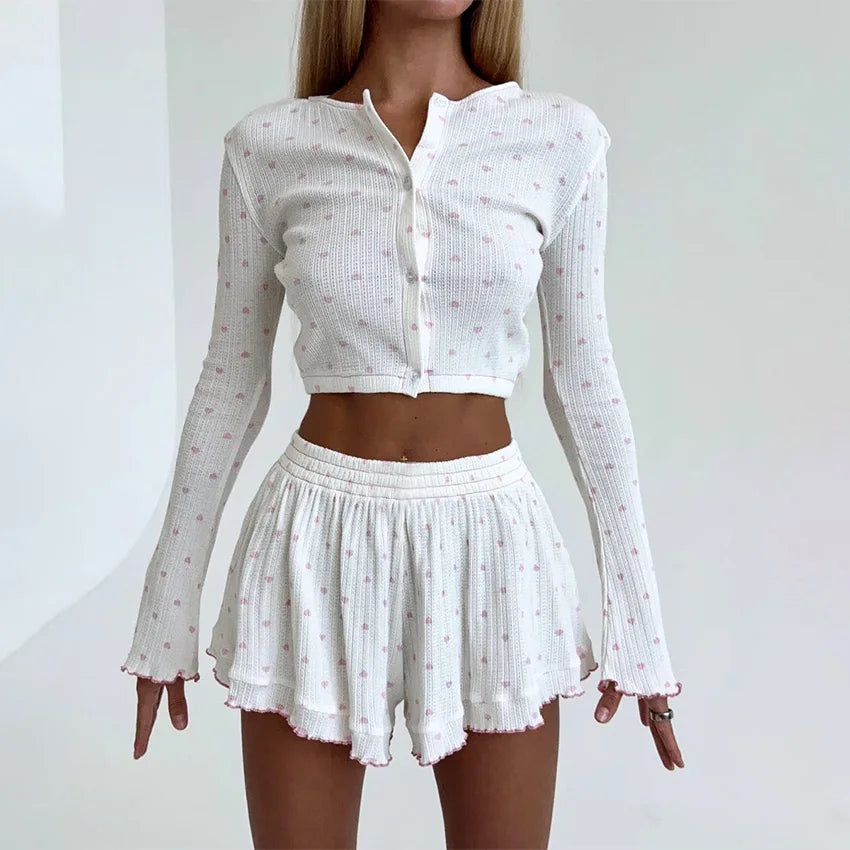 HiLoc Basics Printed Summer Pajama Set