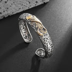 Retro Punk Koi Fish Engraved Bracelet
