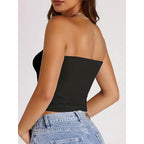 Gothic Script Strapless Bandeau Top