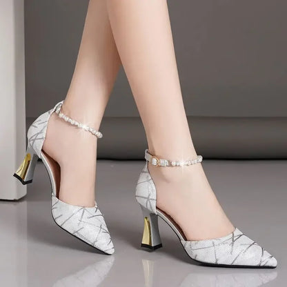 Women’s Beaded Pointed Toe Heels