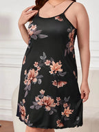 Floral Silk Sling Nightdress