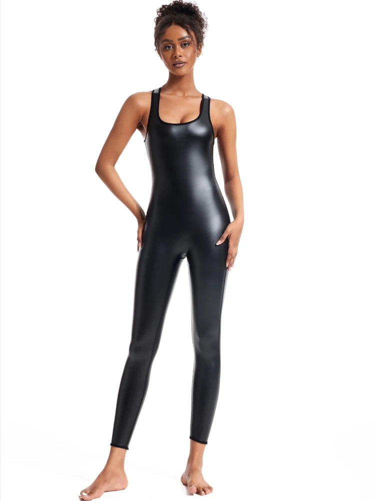 Faux Leather Bodysuit