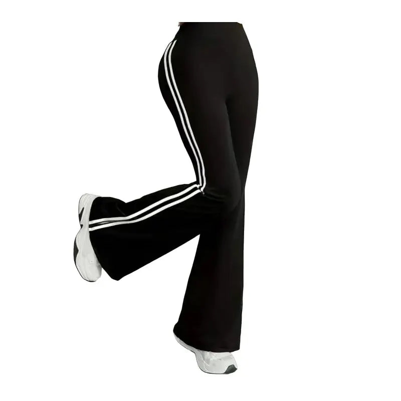 Side-Stripe Sculpted Flared Pants