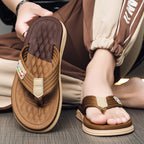 Patchwork Fabric Beach Flip-Flops
