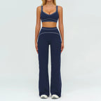 Knit Construction Sleeveless True-To-Size Fit Two-Piece Yoga Set