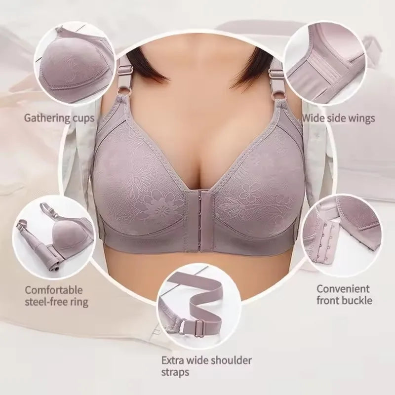 Seamless Embroidery Bra