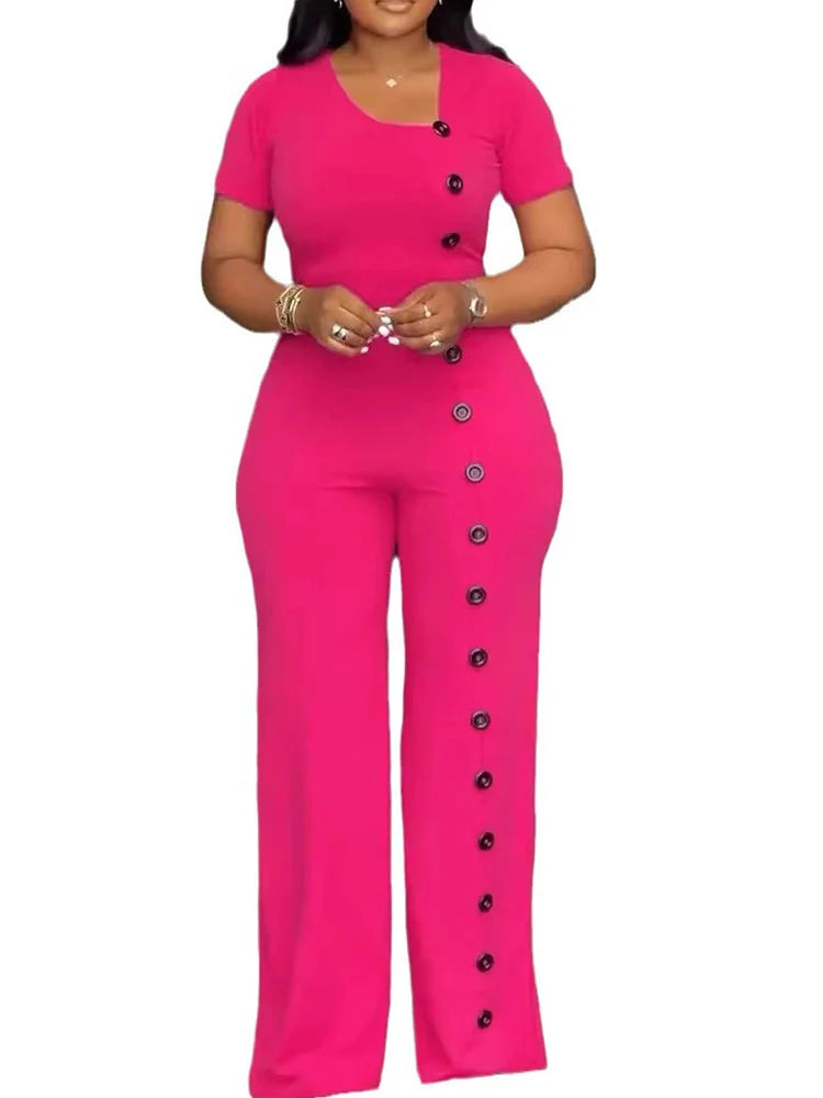 Solid Color Summer Jumpsuit