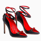 Metal-Embellished Buckle Pumps