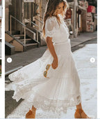 White Lace Cotton Sundress